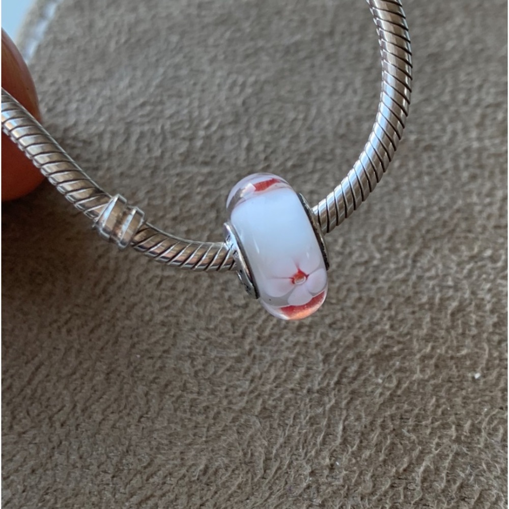 Pandora Moments Murano Glass Charm Sterling Silver-Retired - Picture 4 of 11